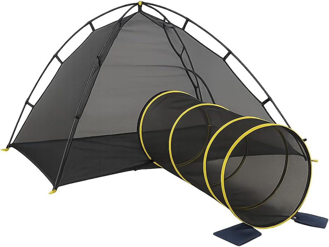 Outdoor Cat Enclosures for Indoor Cats (Portable Cat Tent, Outdoor Cat Tent, Cat Tunnel, and Playhouse) Play Tents for Cats, outside Enclosure (Kitty Compound Play House)