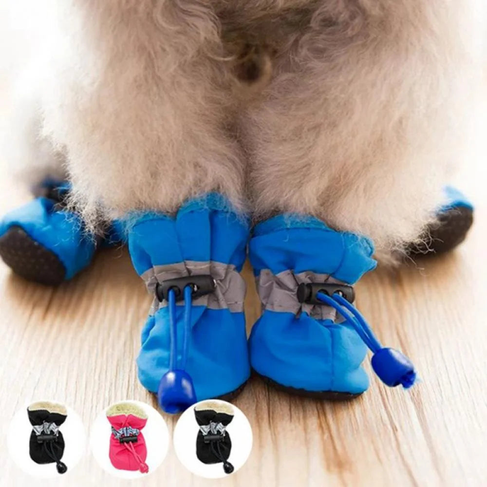 Dog Boots,Waterproof Dog Shoes,Dog Booties with Anti-Slip Sole and Skid-Proof,Outdoor Dog Shoes for Small Medium Dogs 4Pcs
