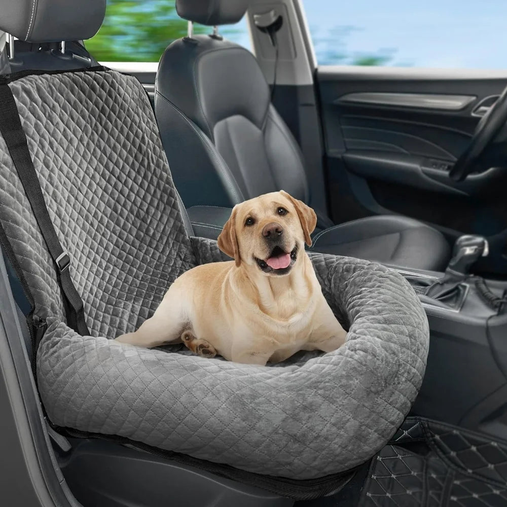 Dog Car Seat for Small Medium Dogs up to 30Lbs, Detachable and Washable Pet Booster Car Seat, Gray