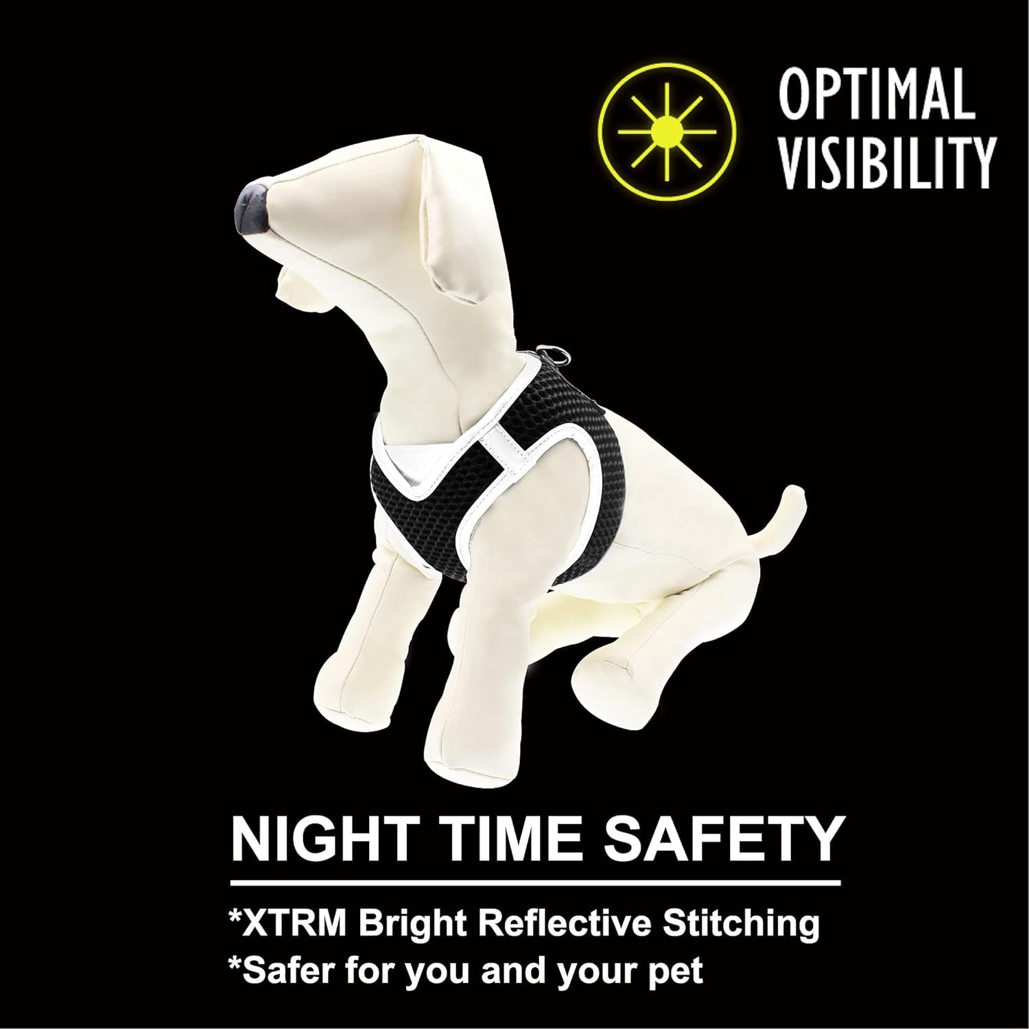 KZA308-14S Reflective V-Neck Step in Mesh Dog Harness - No Pull, Quick Fit, Comfortable, Velcro-Adjustable Pet Harnesses for Walking & Training - Small, Medium Dogs - Red, Small