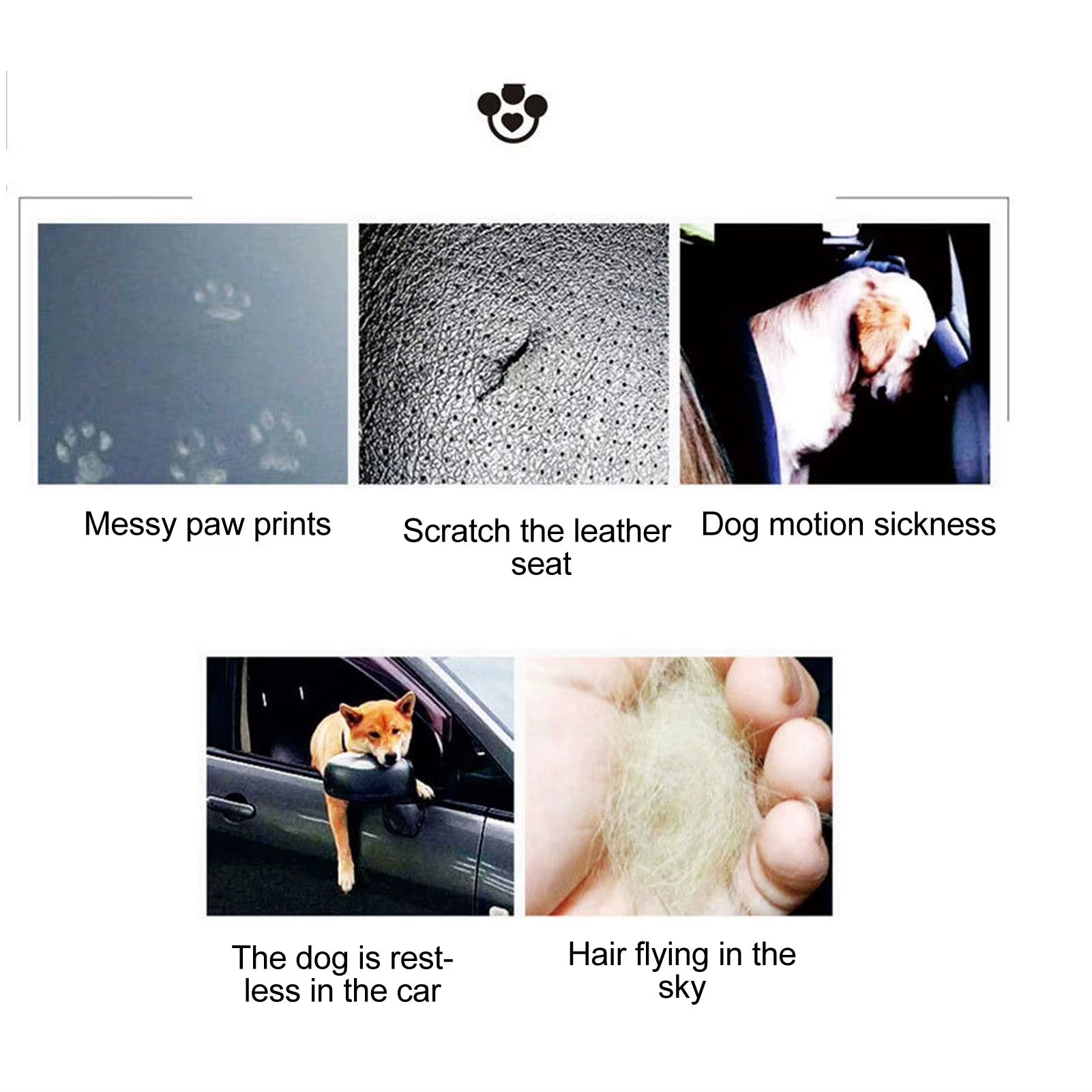 Dog Car Seat Breathable Adjustable Easy Installation Pet Car Booster Seat Basket for Dogs and Cars Elevated Pet Booster Car Seat