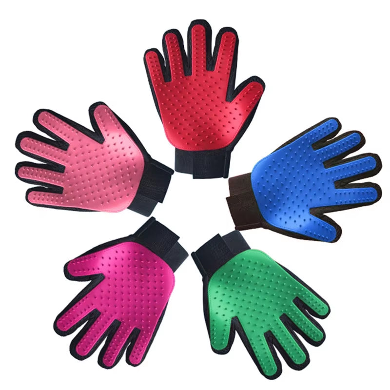 2Pcs Cat Grooming Glove for Cats Wool Glove Pet Hair Deshedding Brush Comb Glove for Pet Dog Cleaning Massage Glove for Animal