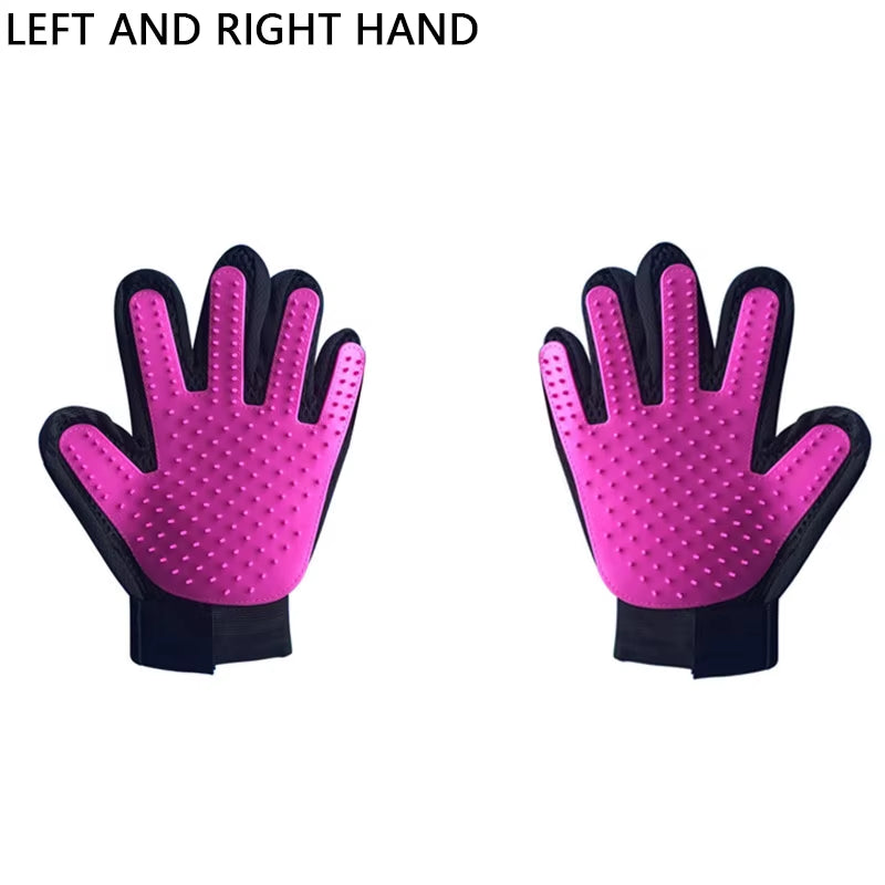 2Pcs Cat Grooming Glove for Cats Wool Glove Pet Hair Deshedding Brush Comb Glove for Pet Dog Cleaning Massage Glove for Animal