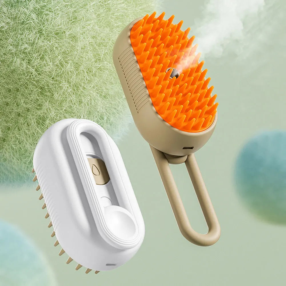 3 in 1 Cat Steam Brush Pet Hair Removal Comb Pet Hair Cleaning Brush Comb for Dogs Cats for Removing Tangled and Loosse Hair