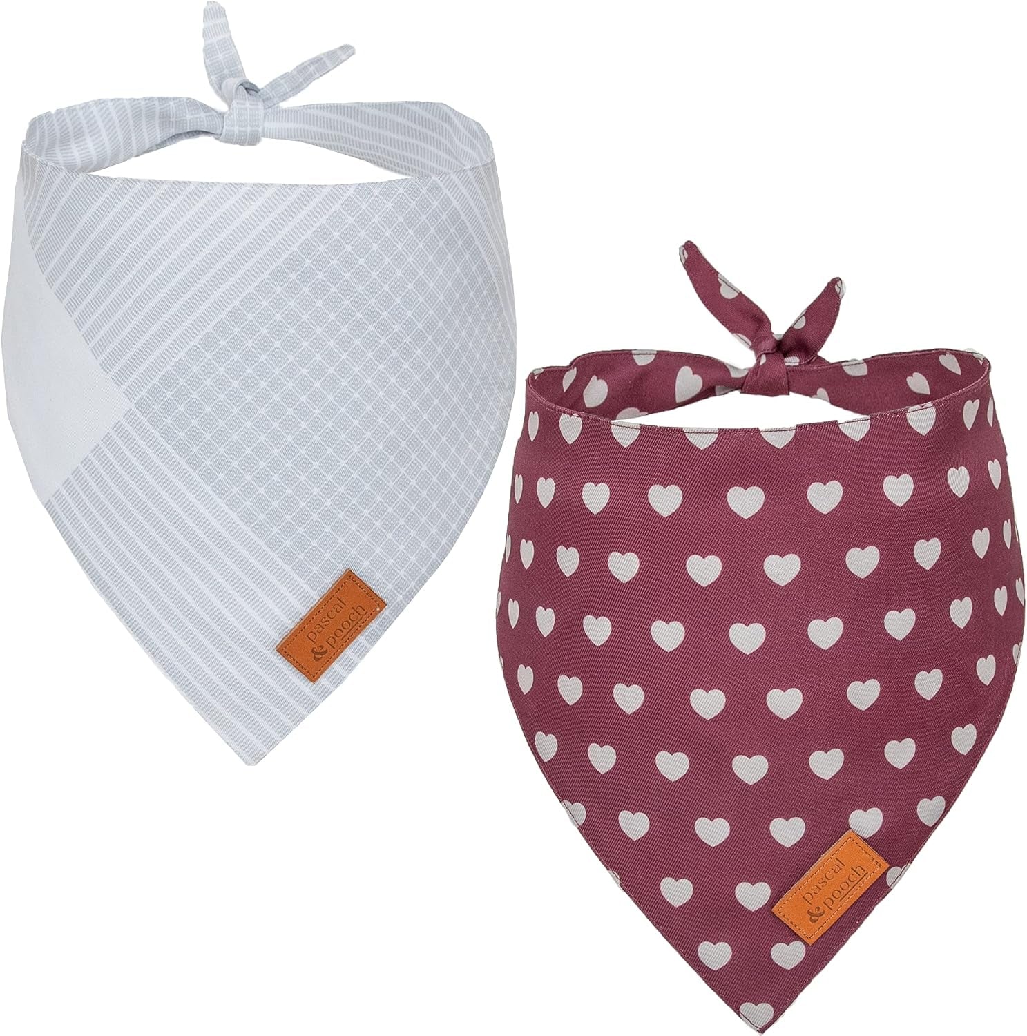 Pascal and Pooch Dog Bandanas Suitable for Medium & Large Dog Bandana Boy & Girl - Premium Adjustable Fabric Bandana for Dogs Reversible - Unique and Stylish Pack of 4 Durable Bandanas for Dogs