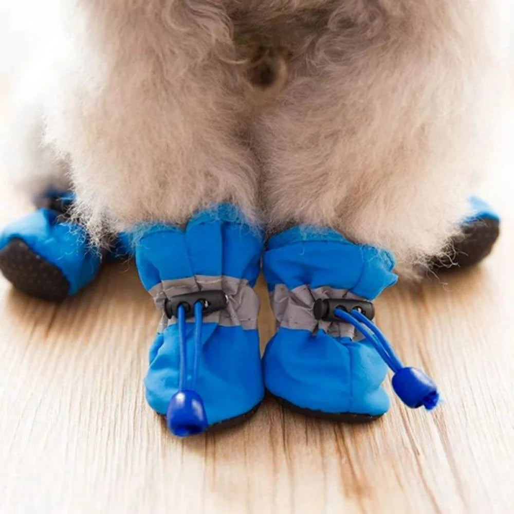 Dog Boots,Waterproof Dog Shoes,Dog Booties with Anti-Slip Sole and Skid-Proof,Outdoor Dog Shoes for Small Medium Dogs 4Pcs