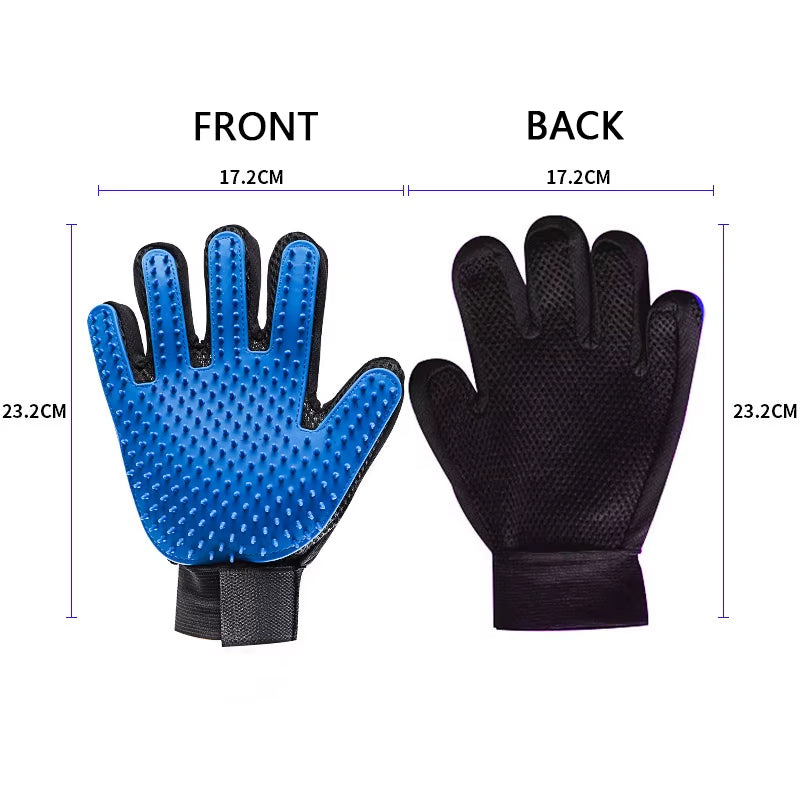 2Pcs Cat Grooming Glove for Cats Wool Glove Pet Hair Deshedding Brush Comb Glove for Pet Dog Cleaning Massage Glove for Animal