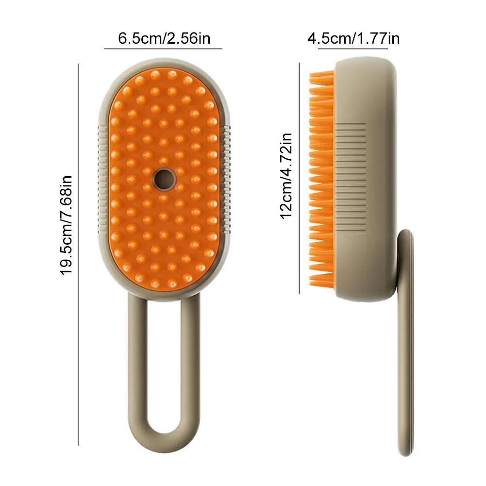 3 in 1 Cat Steam Brush Pet Hair Removal Comb Pet Hair Cleaning Brush Comb for Dogs Cats for Removing Tangled and Loosse Hair