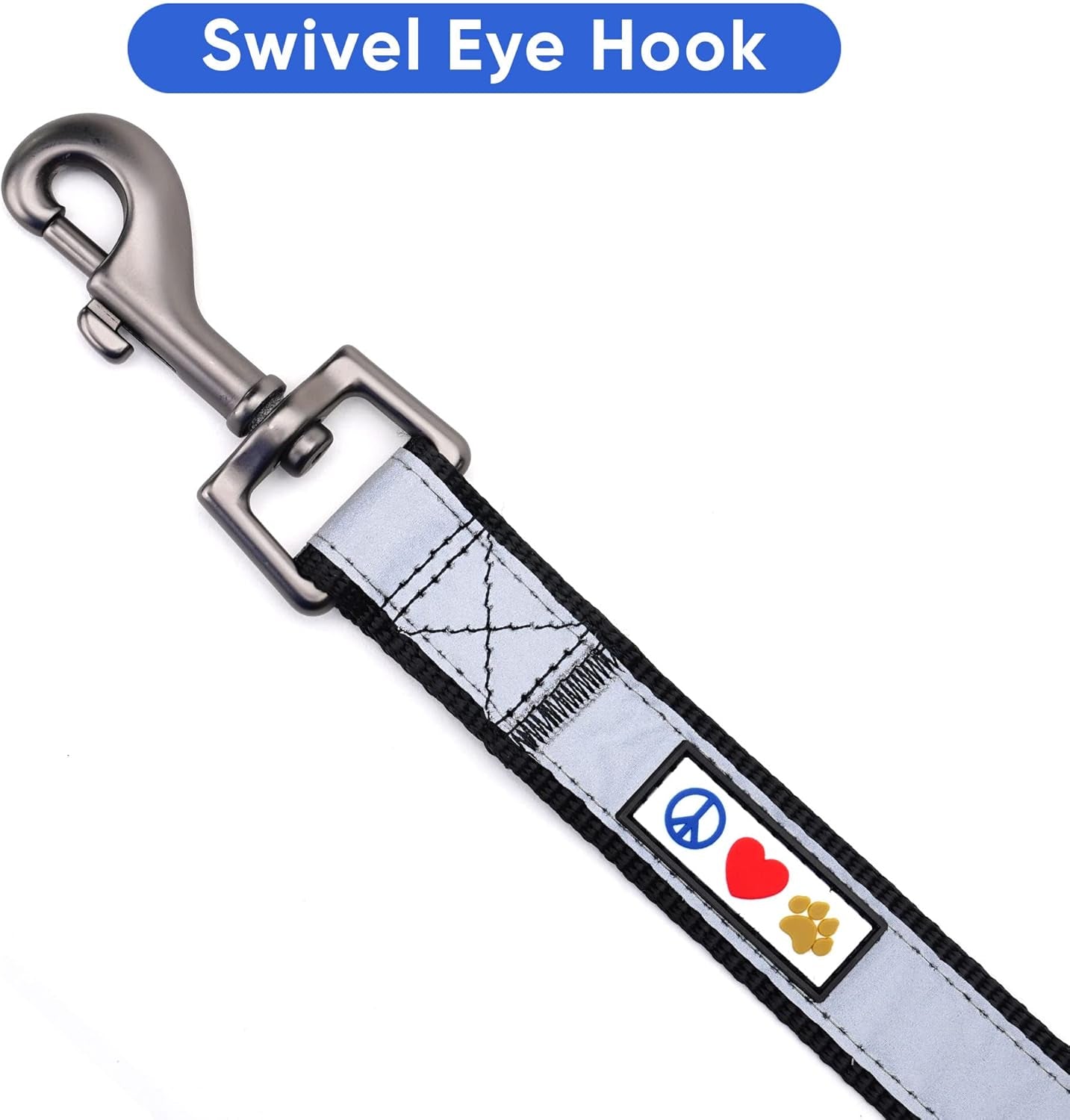 6 FT Padded Dog Leash with Comfortable Neoprene Padding Handle - Black Lead | Medium Reflective Dog Leash with Highly Reflective Band Perfect for Medium and Large Dogs and Puppies