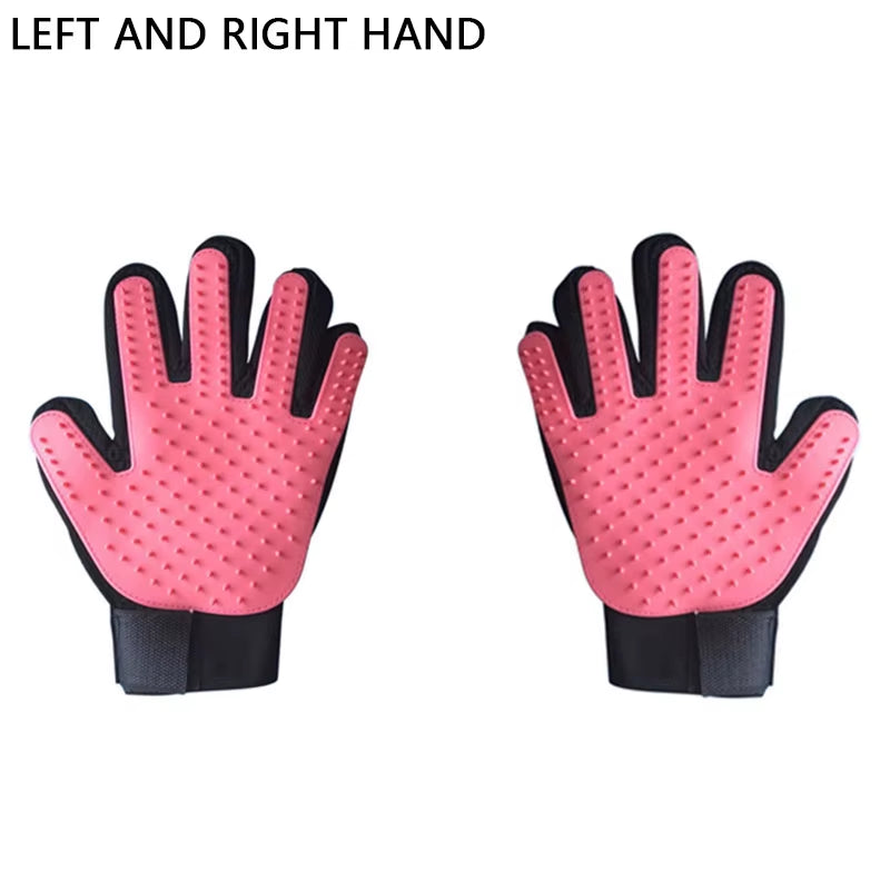 2Pcs Cat Grooming Glove for Cats Wool Glove Pet Hair Deshedding Brush Comb Glove for Pet Dog Cleaning Massage Glove for Animal