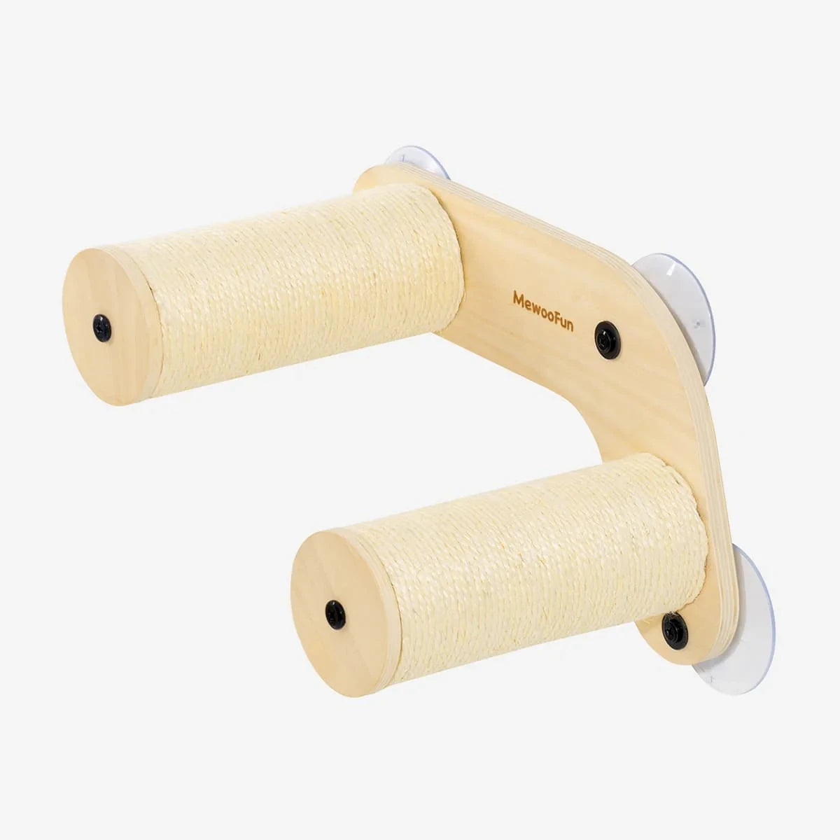 Cat Window Perch Hammock with Climbing Steps and Scratching Post Wooden Window Mounted Cat Bed for Indoor Cats