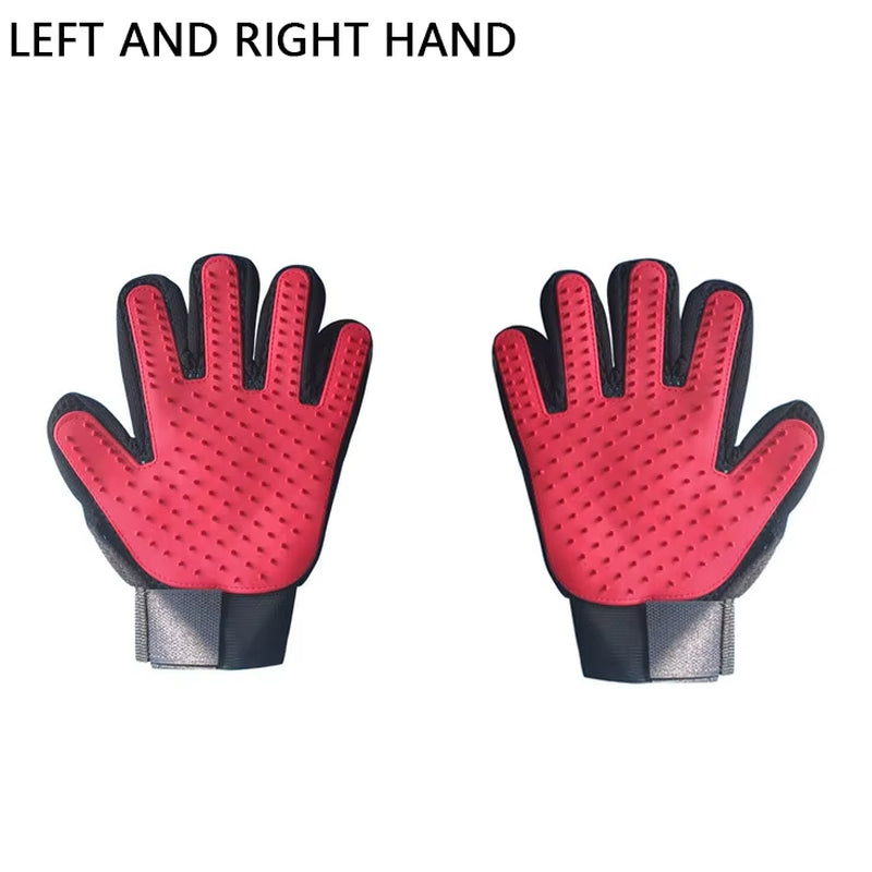 2Pcs Cat Grooming Glove for Cats Wool Glove Pet Hair Deshedding Brush Comb Glove for Pet Dog Cleaning Massage Glove for Animal